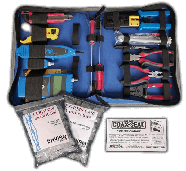 Large Professional Tool Kit Cat6 Rugged Cams