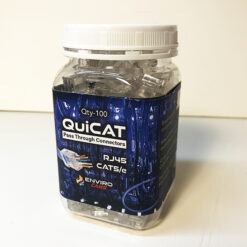 100 ct bottle QuiCAT RJ45-CAT5 Pass Through Connectors