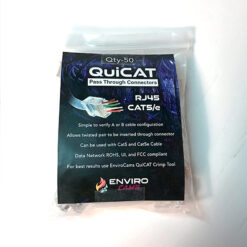 50 ct bag QuiCAT RJ45-CAT5 Pass Through Connectors