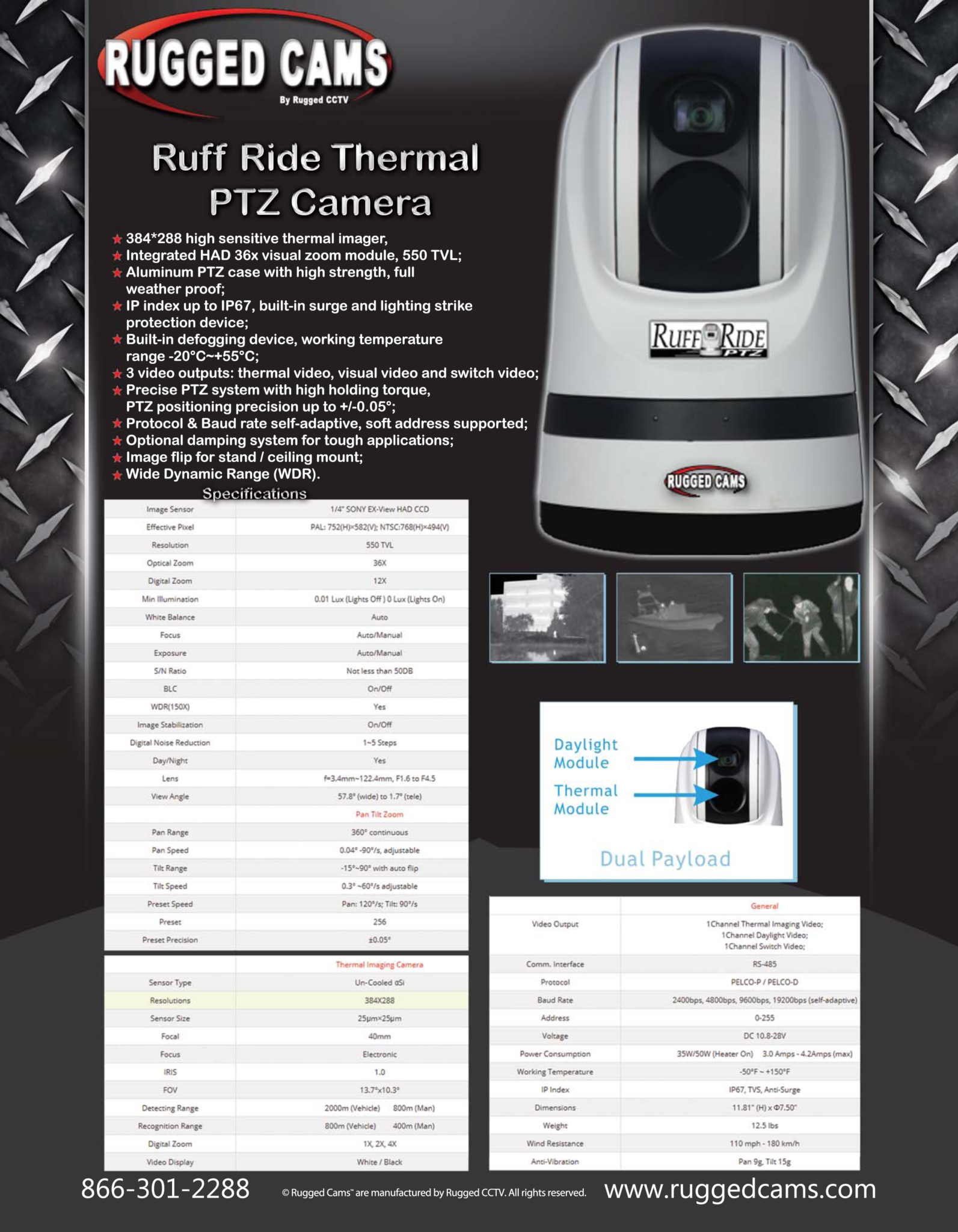Ruff Ride Thermal PTZ Camera Rugged Cams