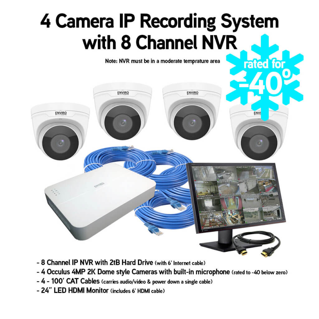 Freezer & Cold Storage Security Camera System Complete Packages