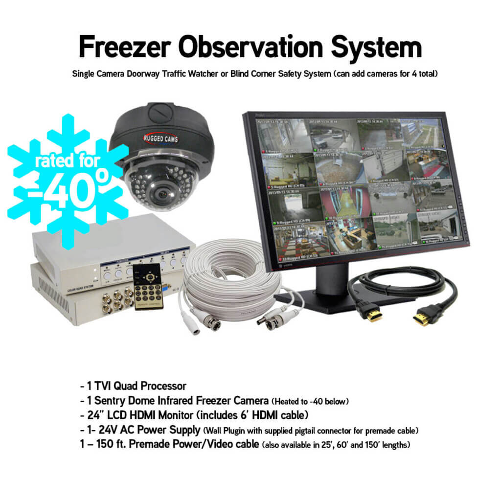 Freezer & Cold Storage Security Camera System Complete Packages