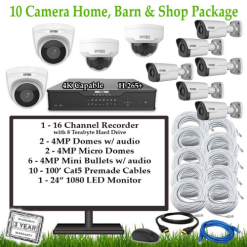10 Camera Home, Barn & Shop Package